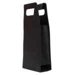 Porta vinhos em couro legitimo na cor preta