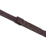 Cinto casual largura 40 mm em couro legitimo na cor café com fivela preta 