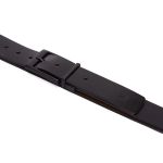 Cinto social dupla face largura 40 mm em couro na cor preto/whisky com fivela preta 