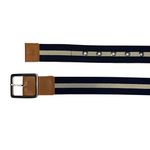 Kit Sneaker Dario Marinho + Cinto Casual Masculino Semi Elástico Marinho + Chaveiro Couro Havana