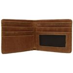 Carteira masculina em couro legitimo Eleah na cor tan ref. CA-160
