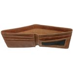 Carteira masculina em couro legitimo Eleah na cor tan ref. CA-160