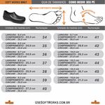 Kit Sapato Social Antiderrapante BB67 Marinho Soft Works EPI + 3 Pares Meias Brancas + 1 Par Palmilhas 