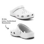 Babuche Antiderrapante Branco BB31 Soft Works EPI Sapato de Segurança
