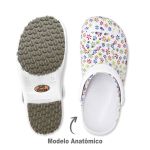 Babuche Antiderrapante Branco BB32 Soft Works Estampa 05