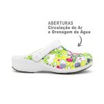 Babuche Antiderrapante Branco BB32 Soft Works Estampa 01