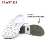 Babuche Antiderrapante Branco BB60 Estampa DNA Soft Works Sapato de Segurança EPI