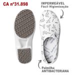 Sapato Unissex Branco Estampa Preto DNA BB65 Soft Works Sapato de Segurança EPI Antiderrapante