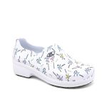Sapato Antiderrapante Unissex Branco Estampa DNA BB65 Soft Works Sapato de Segurança EPI