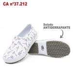Tênis Antiderrapante Branco2 Estampa DNA BB80 Soft Works EPI Sapato de Segurança 