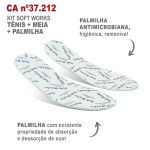 Kit Tênis Antiderrapante Branco2 BB80 Soft Works EPI + Palmilha + Meia de Algodão Soft Works 