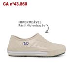 Sapatênis Antiderrapante BB81 Bege Softworks EPI Sapato de Segurança