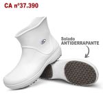 Bota Cano Curto Antiderrapante Sem Ponteira Branco BB85 Soft Works Epi Bota De Segurança