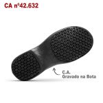 Bota Cano Longo Antiderrapante Sem Ponteira Preto BB87 Soft Works Epi Bota De Segurança 