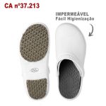 Babuche Antiderrapante com Palmilha Branco BB90 Soft Works EPI Sapato de Segurança
