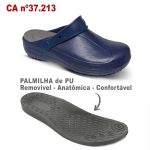 Babuche Antiderrapante com Palmilha Marinho BB90 Soft Works EPI Sapato de Segurança