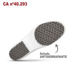 Sapato Feminino Lady Works Antiderrapante Branco BB95 Soft Works EPI Sapato de Segurança Estampa DNA