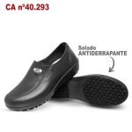 Sapato Feminino Lady Works Antiderrapante Preto BB95 Soft Works EPI Sapato de Segurança
