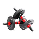 Kit 6 em 1 Halteres, Barra e Kettlebell Ajustável com Anilhas LV-HL-200 | Livevo 