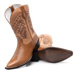 Bota Texana Masculina Bico Fino - Malboro Mostarda/Latego Areia
