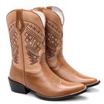 Bota Texana Masculina Bico Fino - Malboro Mostarda/Latego Areia