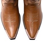 Bota Texana Masculina Bico Fino - Malboro Mostarda/Latego Areia