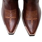 Bota Texana Masculina Bico Fino - Fossil Tabaco/Fossil Sella