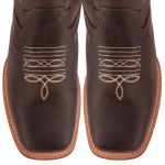 Bota Texana Masculina Bico Quadrado - Café/café