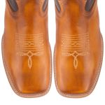 Bota Texana Masculina Bico Quadrado - Latego Cenoura/Fossil Marrom