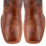 Bota Texana Masculina Bico Quadrado - Mostarda/café