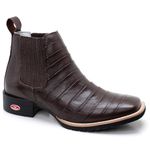 Bota Masculina Cano Curto Bico Quadrado - Tatu - Floter Café/Floter Café