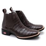 Bota Masculina Cano Curto Bico Quadrado - Tatu - Floter Café/Floter Café