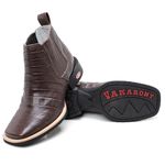 Bota Masculina Cano Curto Bico Quadrado - Tatu - Floter Café/Floter Café