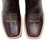 Bota Masculina Cano Curto Bico Quadrado - Fossil Marrom/Fossil Marrom