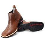 Bota Masculina Cano Curto Bico Quadrado - Fossil Mostarda/Fossil Mostarda