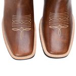 Bota Masculina Cano Curto Bico Quadrado - Fossil Mostarda/Fossil Mostarda