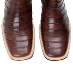 Bota Masculina Cano Curto Bico Quadrado - Tatu - Fossil Tabaco/Fossil Tabaco