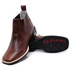 Bota Masculina Cano Curto Bico Quadrado - Fossil Tabaco/Fossil Tabaco