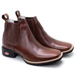 Bota Masculina Cano Curto Bico Quadrado - Fossil Tabaco/Fossil Tabaco