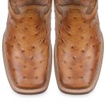 Bota Texana Masculina Bico Quadrado - Réplica Aves Whisk/Fossil Mostarda