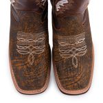 Bota Texana Masculina Bico Quadrado - Dallas Mostarda/Fossil Marrom