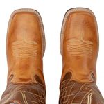 Bota Texana Masculina Bico Quadrado - Latego Banana/Malboro Tabaco