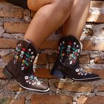 Bota Texana Feminina Charm Floral