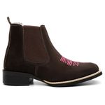 Bota Texana Cano Curto Fóssil Marrom