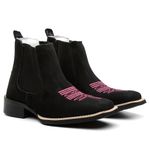 Bota Texana Cano Curto Nobuk Preto