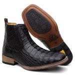 Bota Cano Curto Turuna Jacaré PRETO EXCLUSIVE