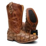 Bota Texana Masculina Pirarucu CAMEL