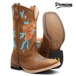 Bota Texana Feminina Rosas