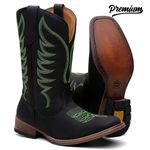 Bota Texana Masculina Black Green