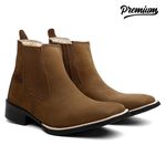 Bota Texana Cano Curto Nobuck Caqui